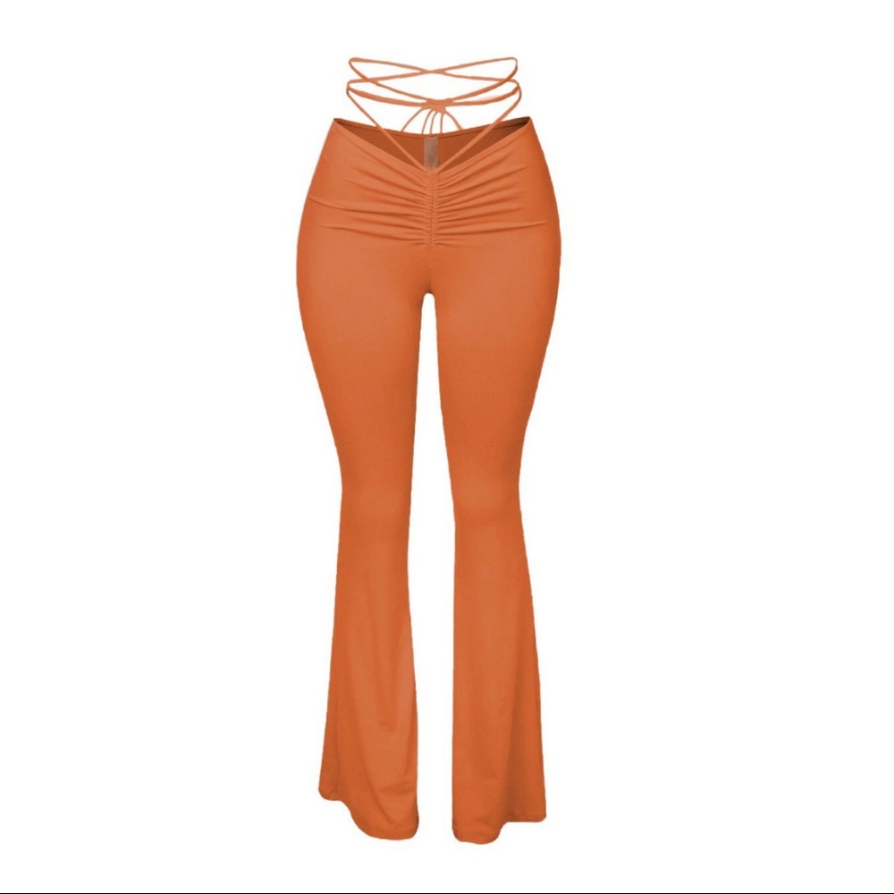 Scrunch Bell Pants - Rust